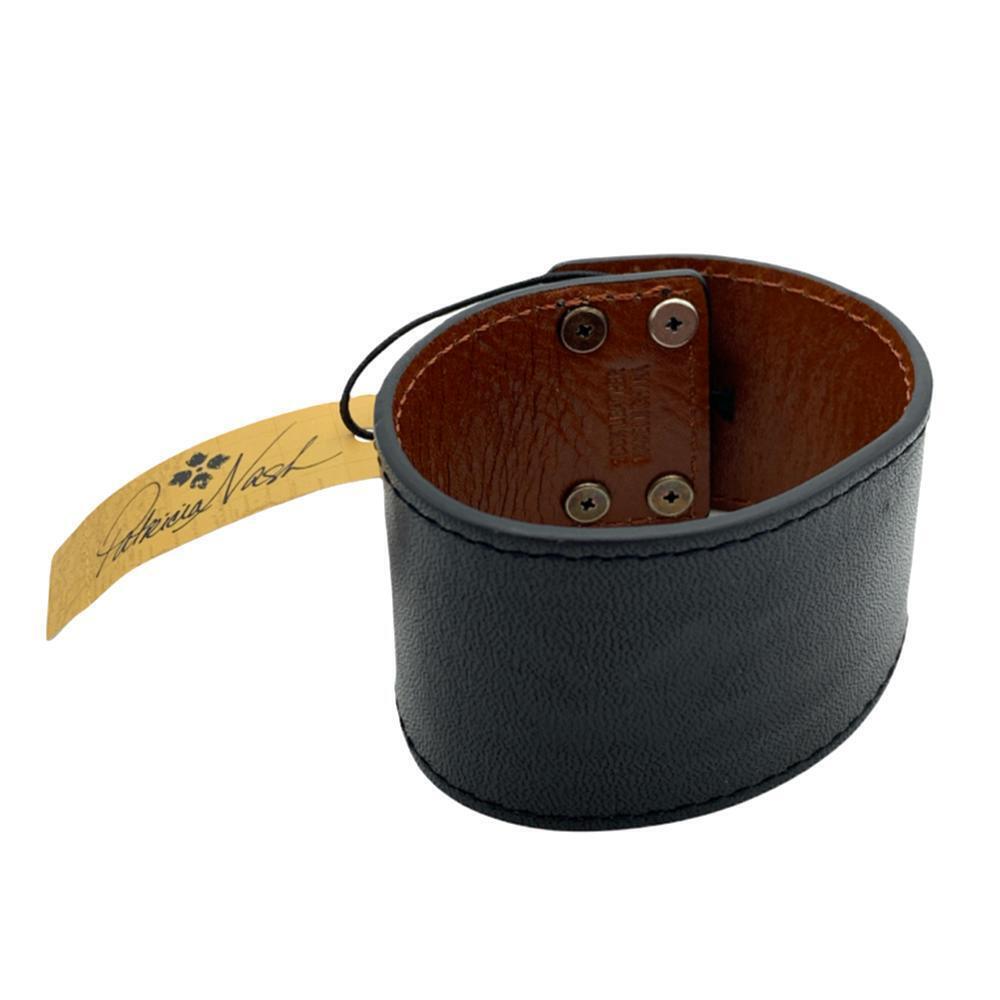 Patricia Nash Leather Wrap Flip Lock Bracelet Black